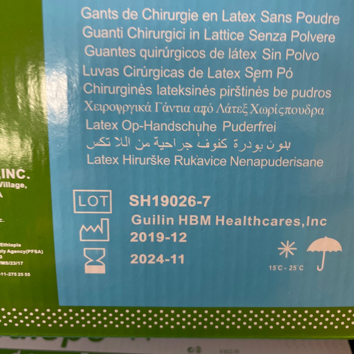 PACK OF 50 PAIRS - MEDISPO 9823-PF POWDER FREE LATEX SURGICAL GLOVES SIZE 7.5