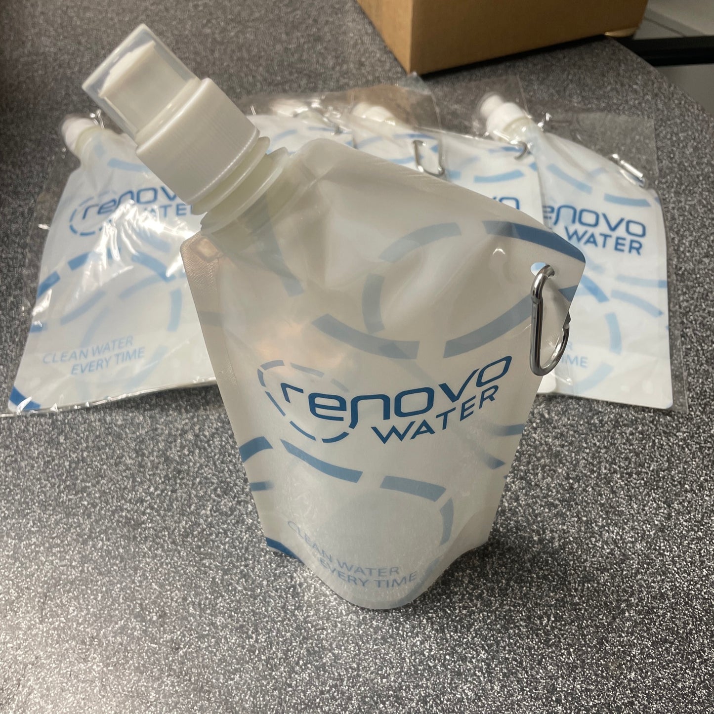 (5) Water Pouch Drinking,Hiking Water Bag,Canteens Water Bottle 750ml/25oz