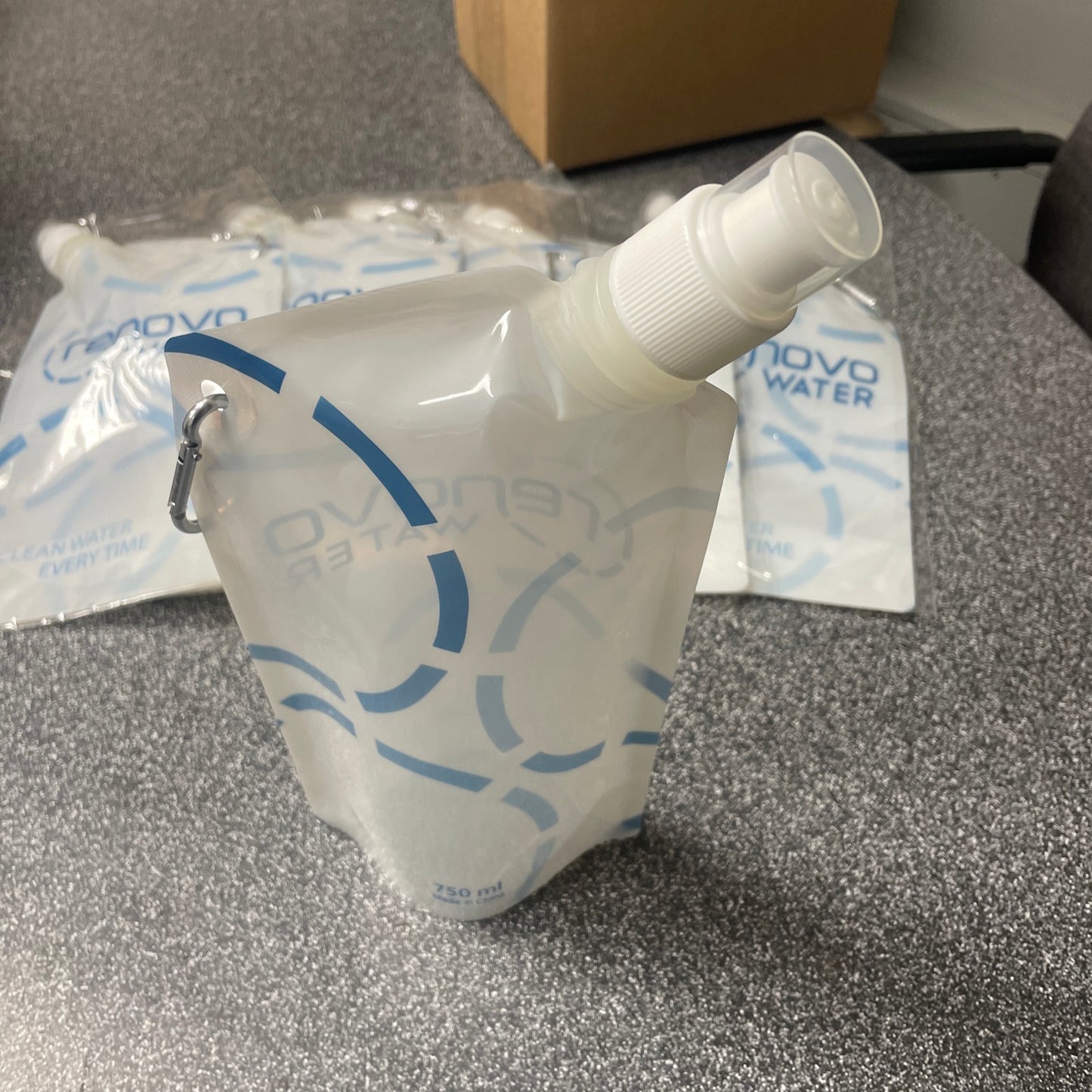 (5) Water Pouch Drinking,Hiking Water Bag,Canteens Water Bottle 750ml/25oz