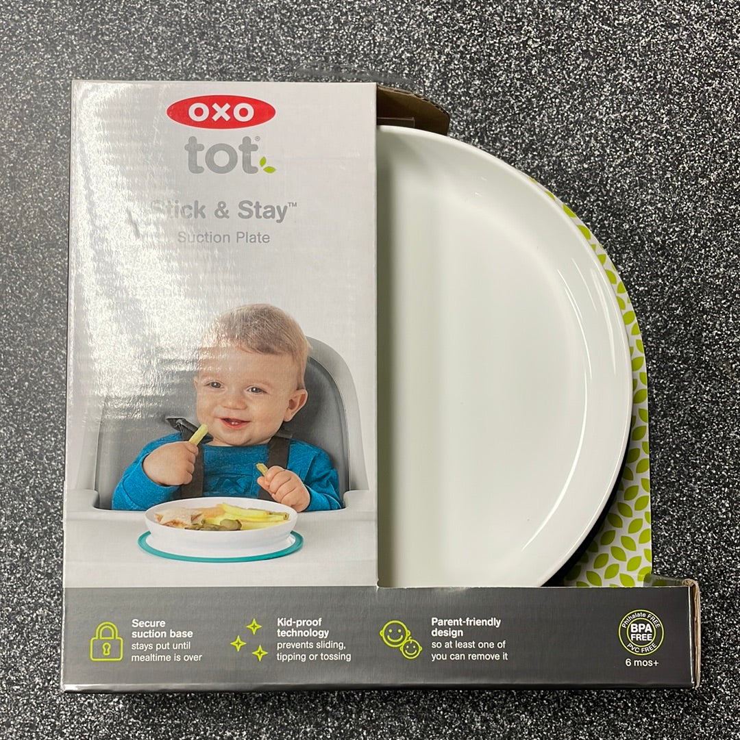  OXO Tot Stick & Stay Suction Plate, Teal : Baby