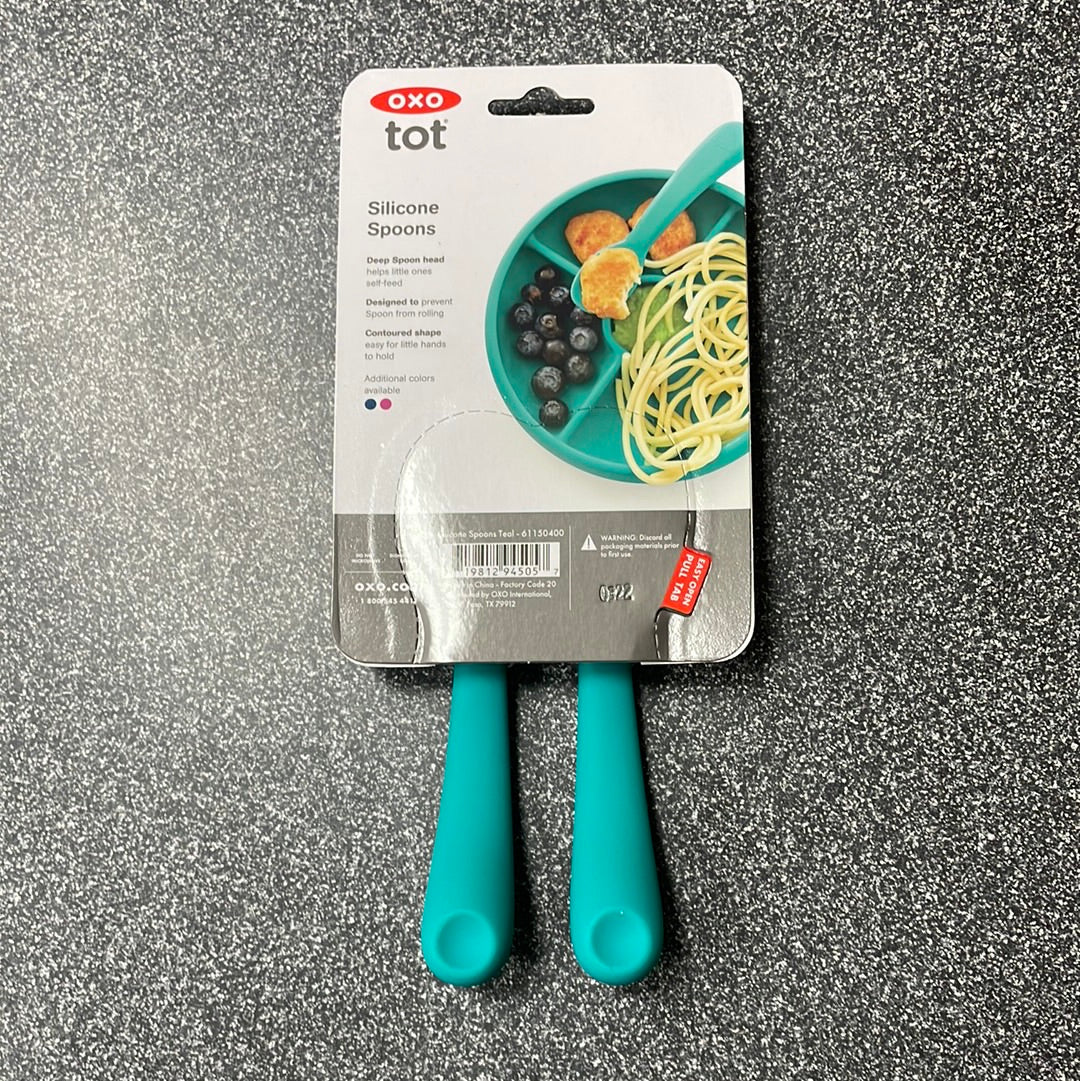 OXO Silicone Spoons Teal