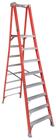 LOUISVILLE LADDER 8-FOOT FIBERGLASS PINNACLE PRO PLATFORM PLATFORM LADDER, FXP1708