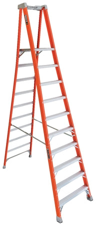 LOUISVILLE LADDER 10-FOOT FIBERGLASS PINNACLE PRO PLATFORM PLATFORM LADDER, FXP1710