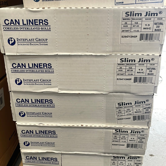 Interplast 29x47 Slim Jim Can Liners