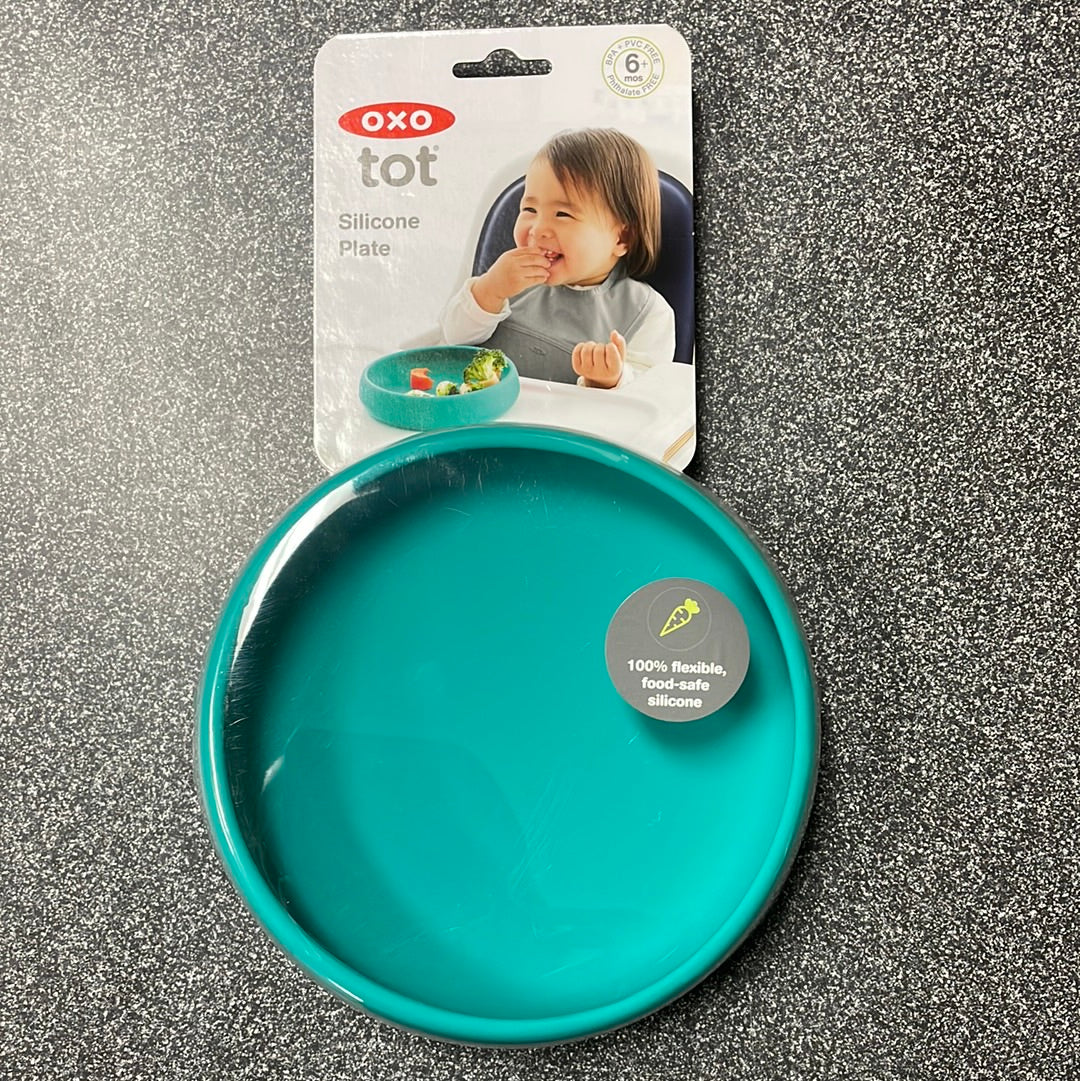 OXO Tot Silicone Plate Teal