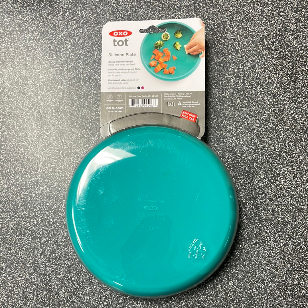 OXO Tot Silicone Plate Teal